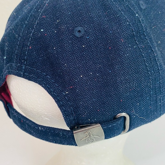 Original Penguin Navy Flecked Herringbone Baseball Cap OS - Picture 3 of 5